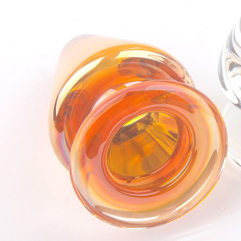 Transparent Butt Plug Waterproof Women Glass Massager Stimulation Adult Sex Toy 8.5 X 5.4cm - buysextoyth
