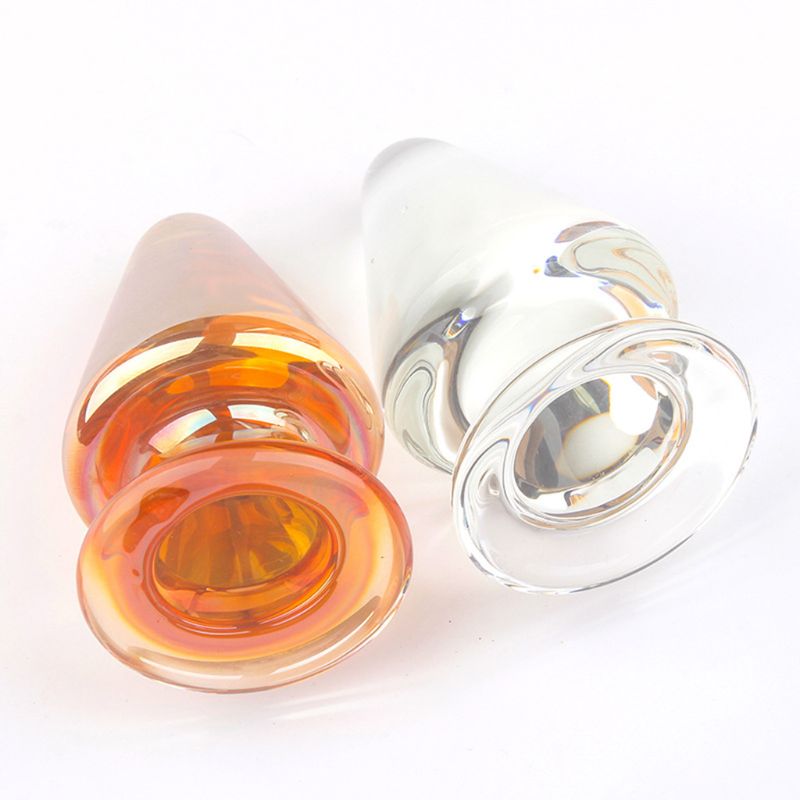 Transparent Butt Plug Waterproof Women Glass Massager Stimulation Adult Sex Toy 8.5 X 5.4cm - buysextoyth