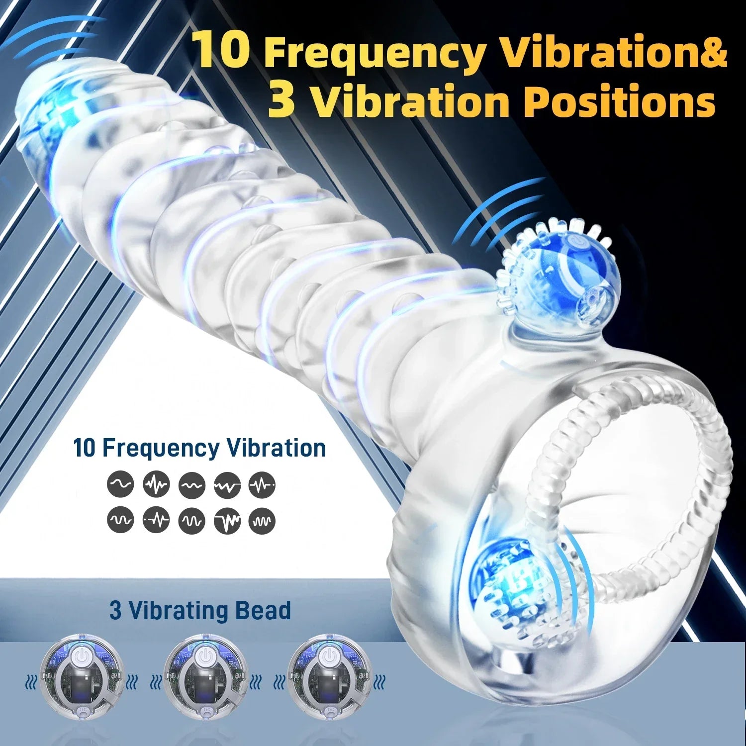 Transparent Realistic Penis Enlargement Sleeve Cock Ring Delay Ejaculation Extender Condoms Lock Ring Sex Toys for Men Adult - buysextoyth
