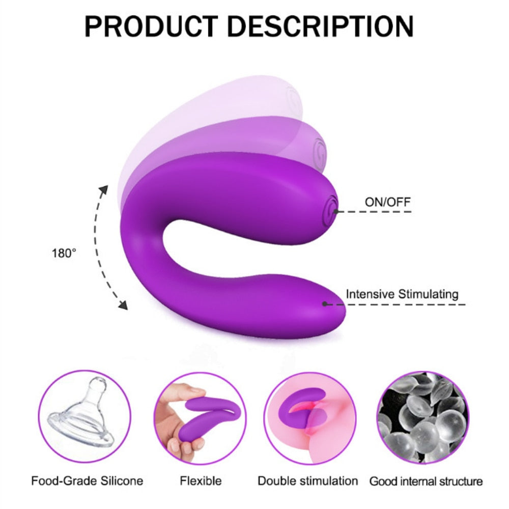 U-shaped Vibrating Egg Portable Wear Erotic Couple Clitoral Stimulation G-spot Vibration Massager Adult Erotic Sex Toys for 18 - buysextoyth