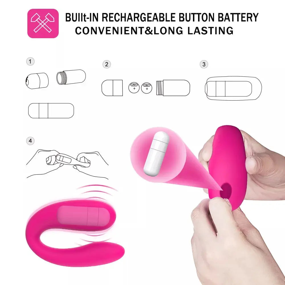 U-shaped Vibrating Egg Portable Wear Erotic Couple Clitoral Stimulation G-spot Vibration Massager Adult Erotic Sex Toys for 18 - buysextoyth