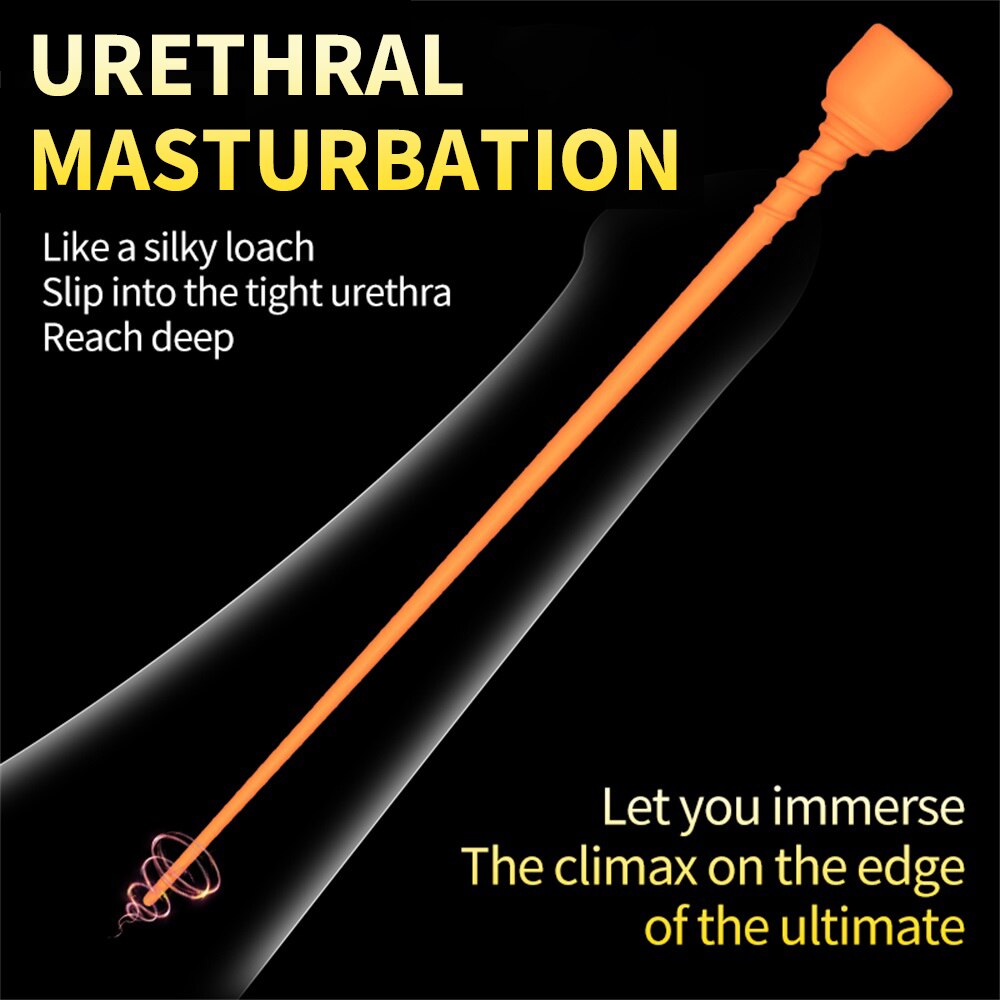 ดูดถ้วย Urethral เครื่องกระตุ้นอวัยวะเพศชายปลั๊ก Urethral Dilator ยาวซิลิโคนม้า Rod เครื่องกระตุ้นต่อมลูกหมากเซ็กซ์ทอยสำหรับเกย์ - buysextoyth