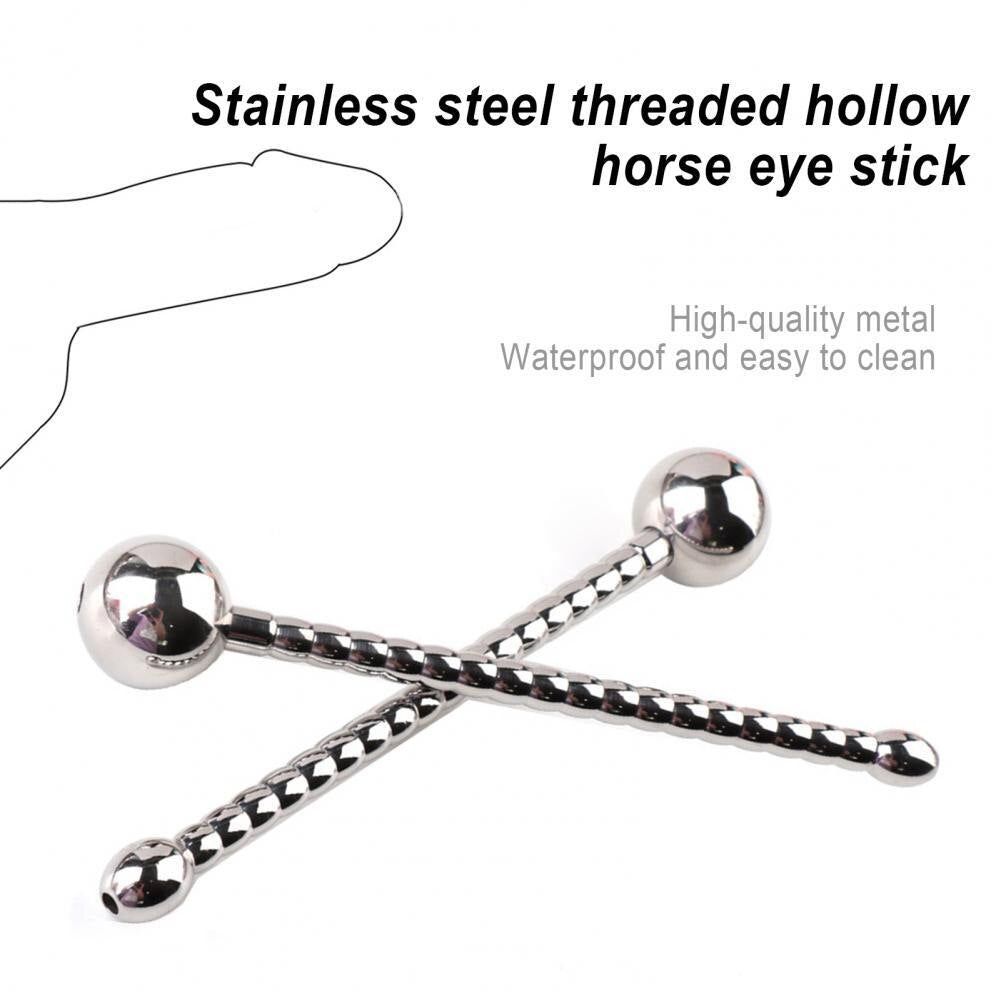 Urine Plugging Rod Metal Horse Eye Expander Stainless Steel Appliance Masturbation Toy Urethral Bead Pagoda Horse Eye Stick Male - buysextoyth