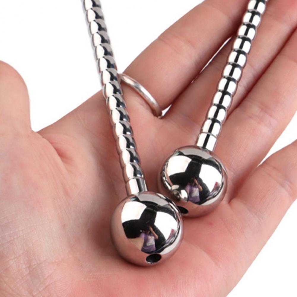 Urine Plugging Rod Metal Horse Eye Expander Stainless Steel Appliance Masturbation Toy Urethral Bead Pagoda Horse Eye Stick Male - buysextoyth