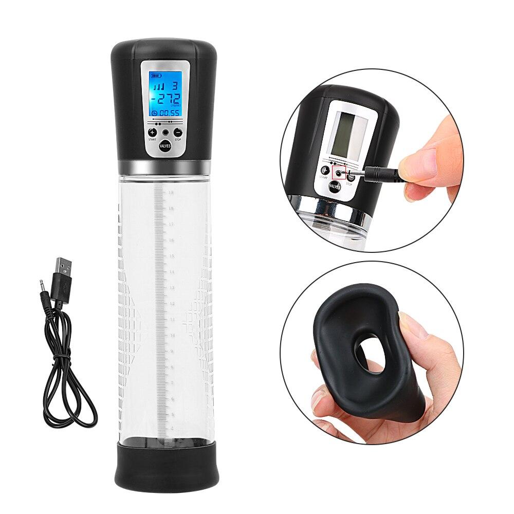 VATINE Electric Sex Toys for Men Penis Enlarger Extender Male Masturbation Penis Enhancement Vacuum Pump Automatic Penis Pump - buysextoyth
