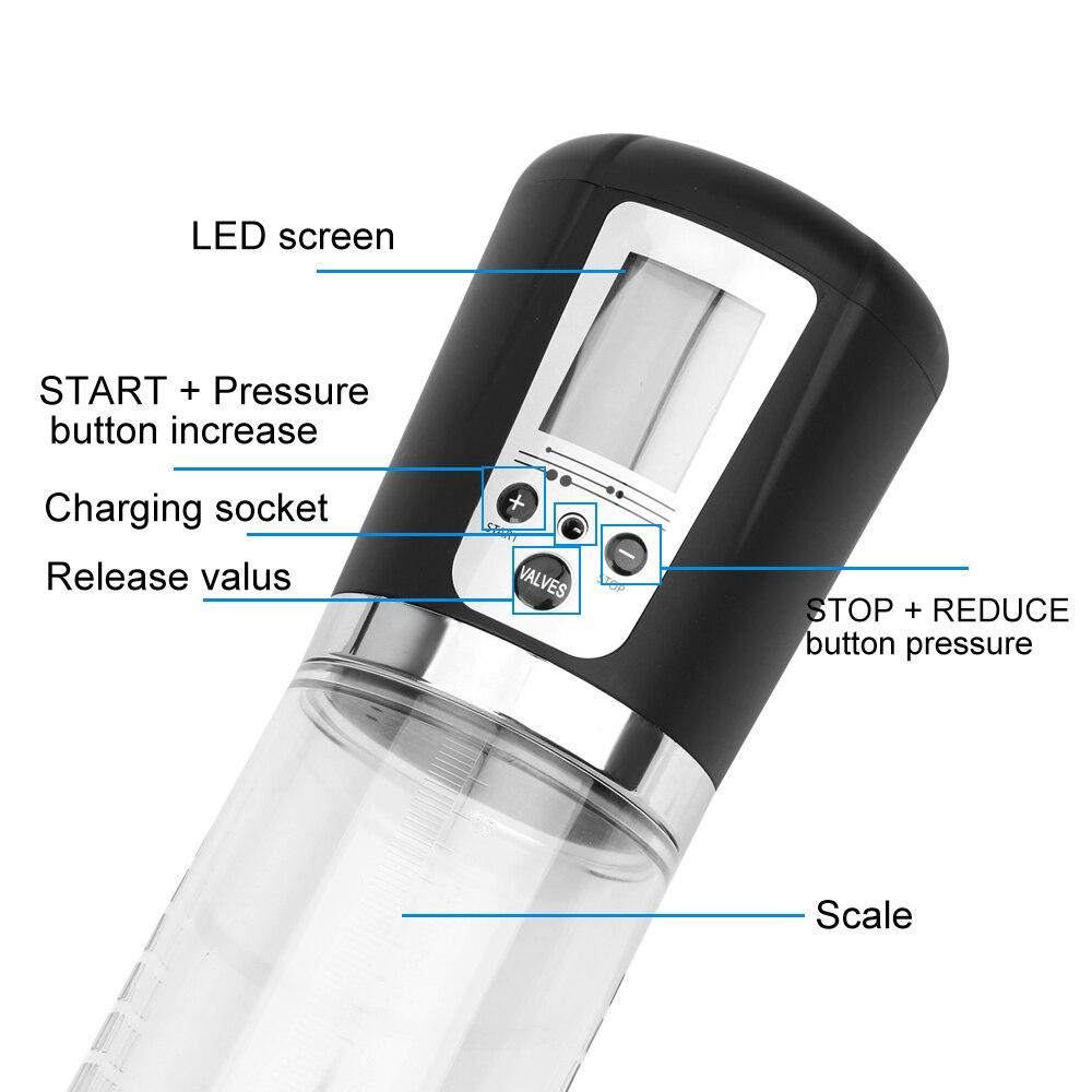 VATINE Electric Sex Toys for Men Penis Enlarger Extender Male Masturbation Penis Enhancement Vacuum Pump Automatic Penis Pump - buysextoyth