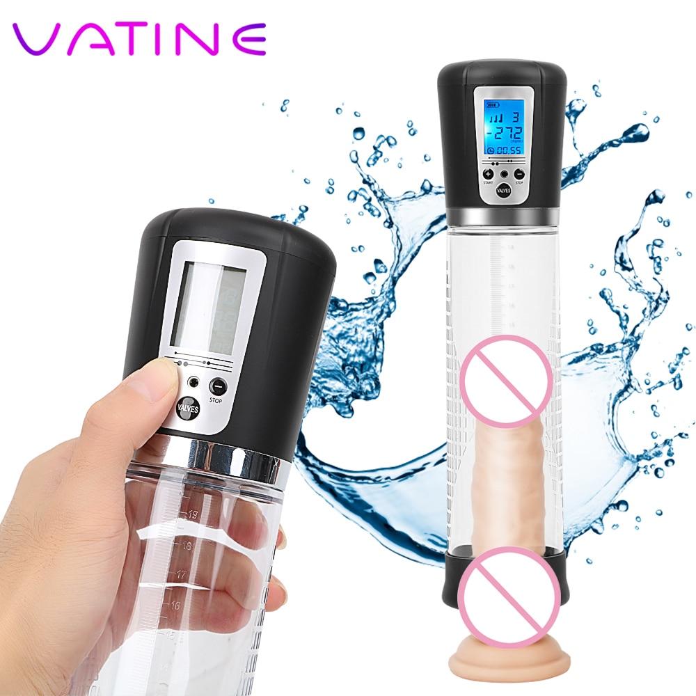 VATINE Electric Sex Toys for Men Penis Enlarger Extender Male Masturbation Penis Enhancement Vacuum Pump Automatic Penis Pump - buysextoyth
