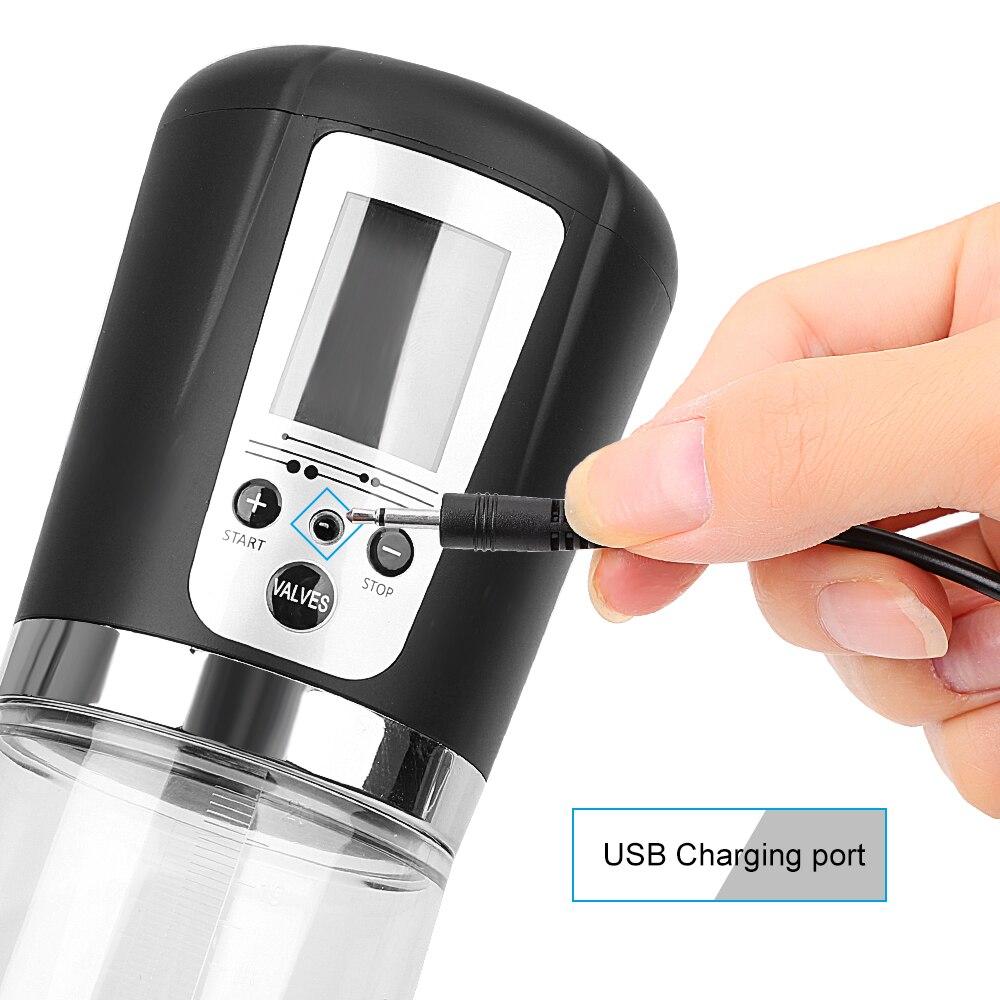 VATINE Electric Sex Toys for Men Penis Enlarger Extender Male Masturbation Penis Enhancement Vacuum Pump Automatic Penis Pump - buysextoyth