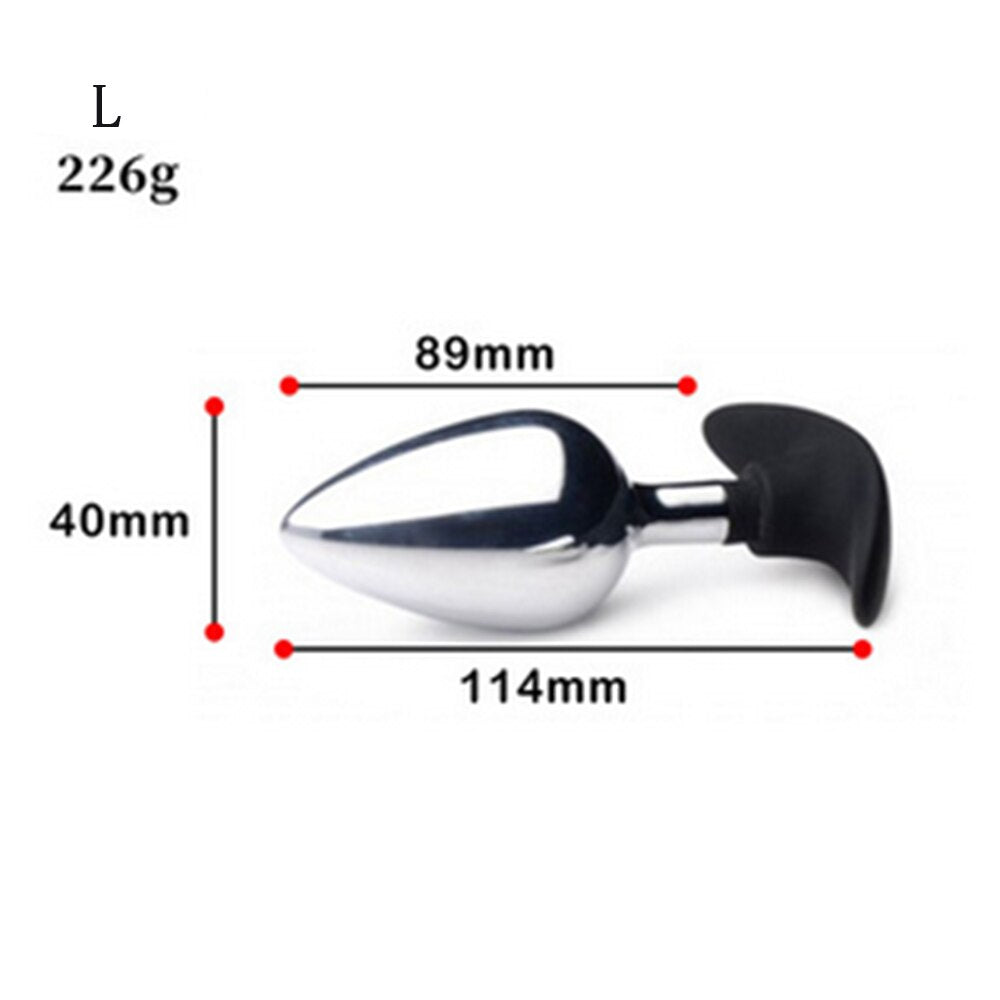 VETIRY Stainless Steel Butt Plug Anal Massager Spiral Beads Stimulation Thread Anal Plug Anus Sex Toy for Women Men SM Products - buysextoyth