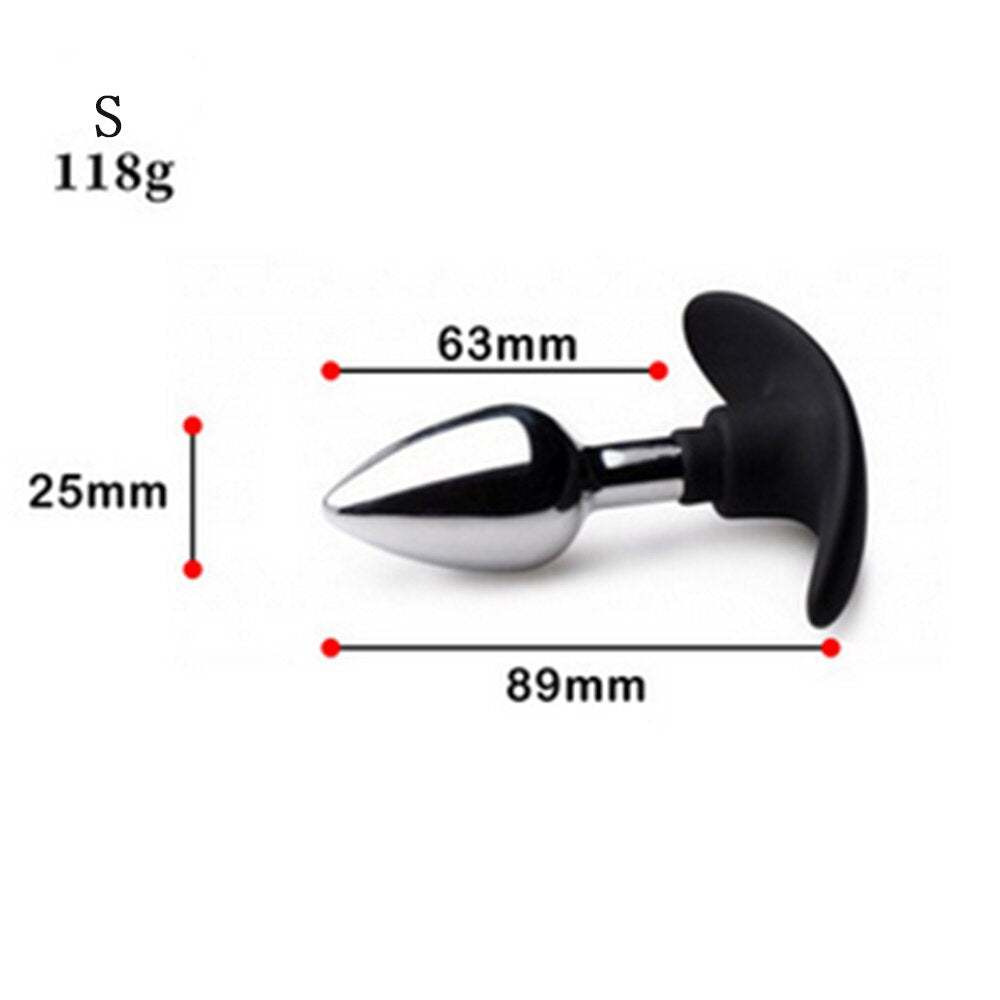 VETIRY Stainless Steel Butt Plug Anal Massager Spiral Beads Stimulation Thread Anal Plug Anus Sex Toy for Women Men SM Products - buysextoyth