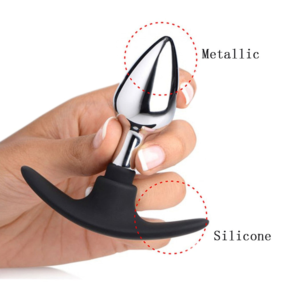 VETIRY Stainless Steel Butt Plug Anal Massager Spiral Beads Stimulation Thread Anal Plug Anus Sex Toy for Women Men SM Products - buysextoyth