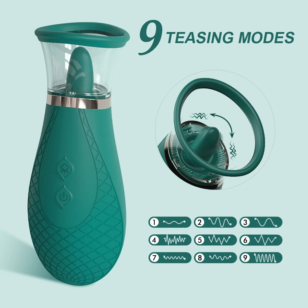 Vacuum Tongue Licking Sucking Vibrator for Women G Spot Clitoris Stimulation Massager Female Masturbator Sex Toys for Adults 18 - buysextoyth