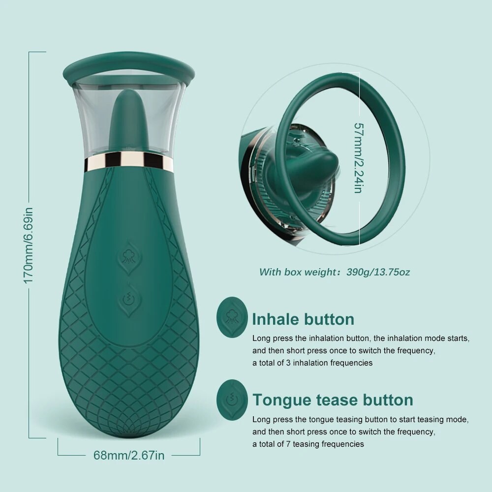 Vacuum Tongue Licking Sucking Vibrator for Women G Spot Clitoris Stimulation Massager Female Masturbator Sex Toys for Adults 18 - buysextoyth
