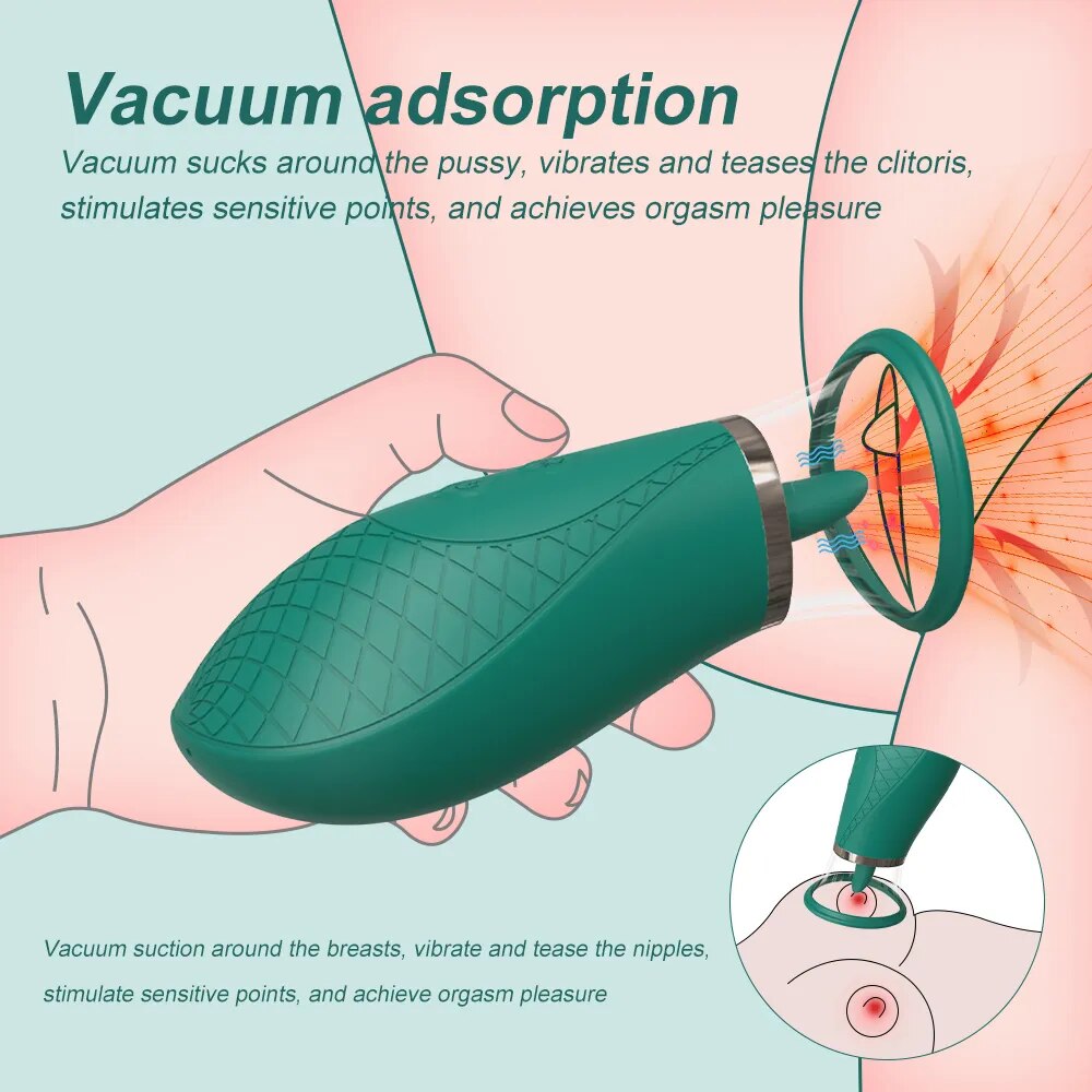 Vacuum Tongue Licking Sucking Vibrator for Women G Spot Clitoris Stimulation Massager Female Masturbator Sex Toys for Adults 18 - buysextoyth