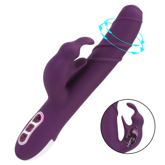 Vaginal Clitoral Stimulator G Spot Dildo Vibrator Adult Products Dual Motor Sex Toys for Women Rotating Rabbit Vibrator Wand 33sextoys