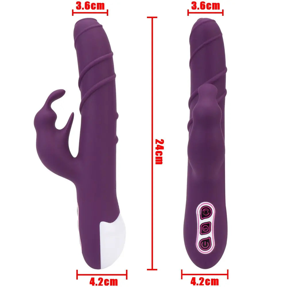 Vaginal Clitoral Stimulator G Spot Dildo Vibrator Adult Products Dual Motor Sex Toys for Women Rotating Rabbit Vibrator Wand 33sextoys