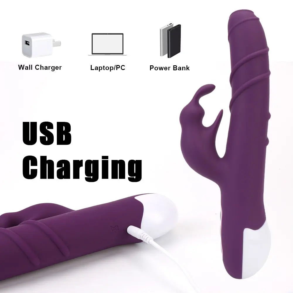Vaginal Clitoral Stimulator G Spot Dildo Vibrator Adult Products Dual Motor Sex Toys for Women Rotating Rabbit Vibrator Wand 33sextoys