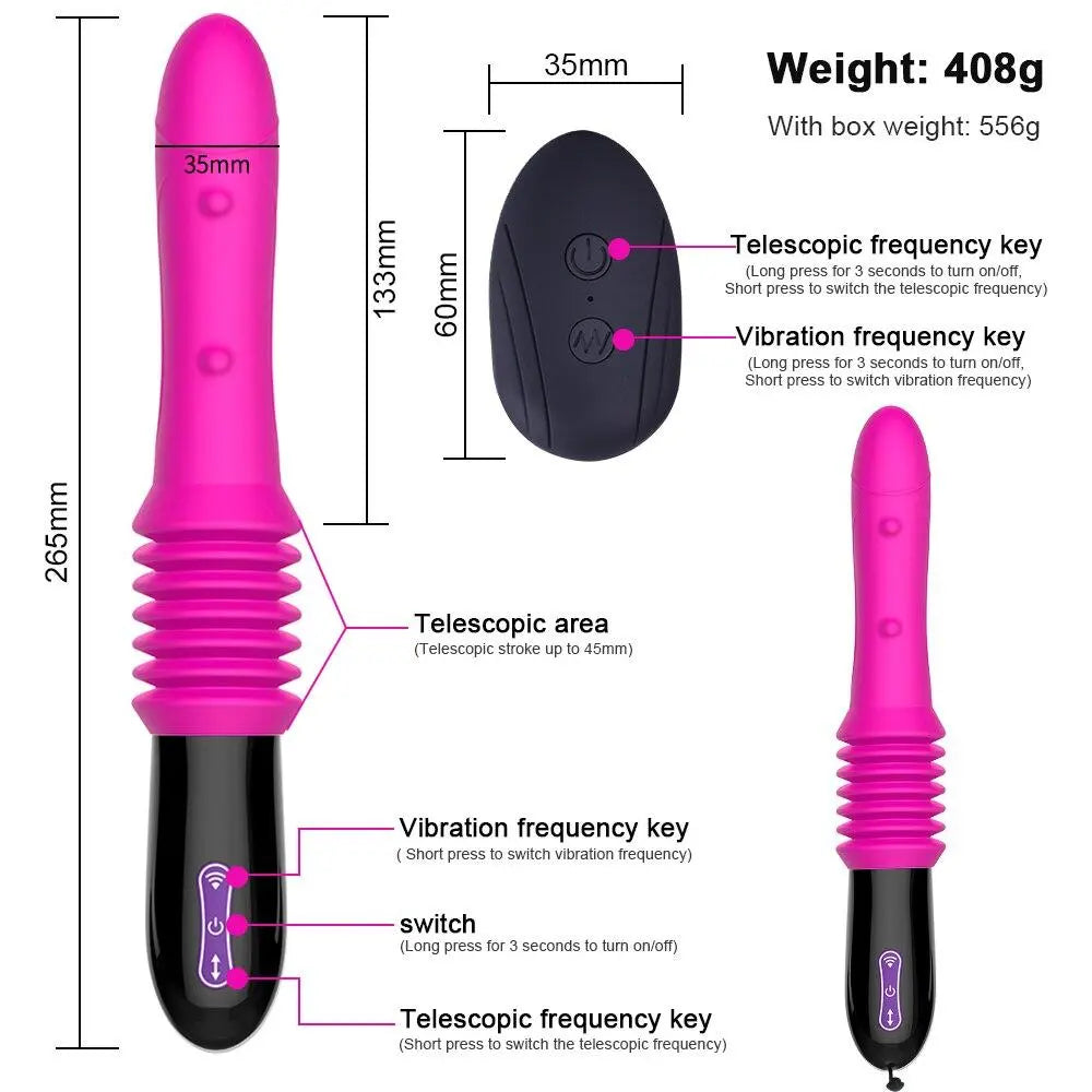 Sex Fun Anal Vibrator for Orgasm Hands-free G-Spot Vibrator Vibrator with Suction Cup Sex Toy 33sextoys