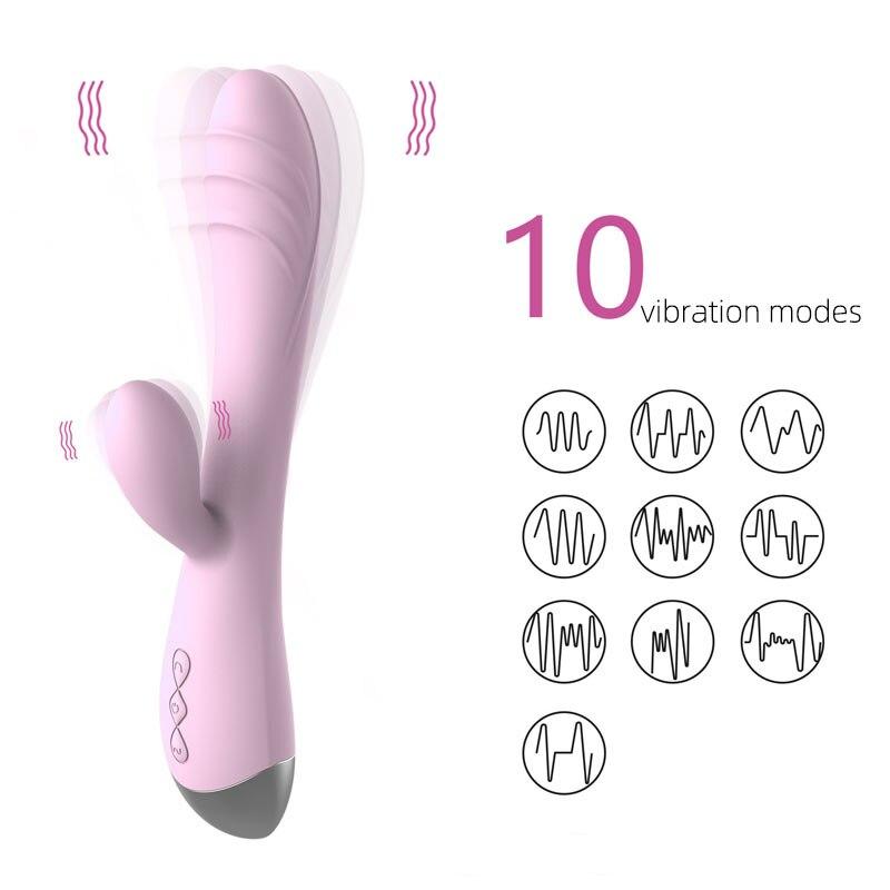 10 Speed G Spot Dildo Vibrator Silicone Waterproof Clitoris Stimulator Vagina Massager Sex Toys for Women - buysextoyth