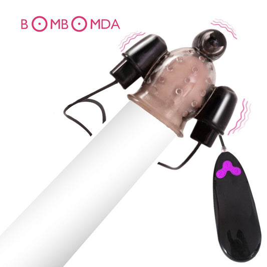 Vibrating Ghost Exerciser Sex Toy for Adult Sex Products Glans Vibrator Penis Pump Enlargement Vibrator for Men Masturbator - buysextoyth