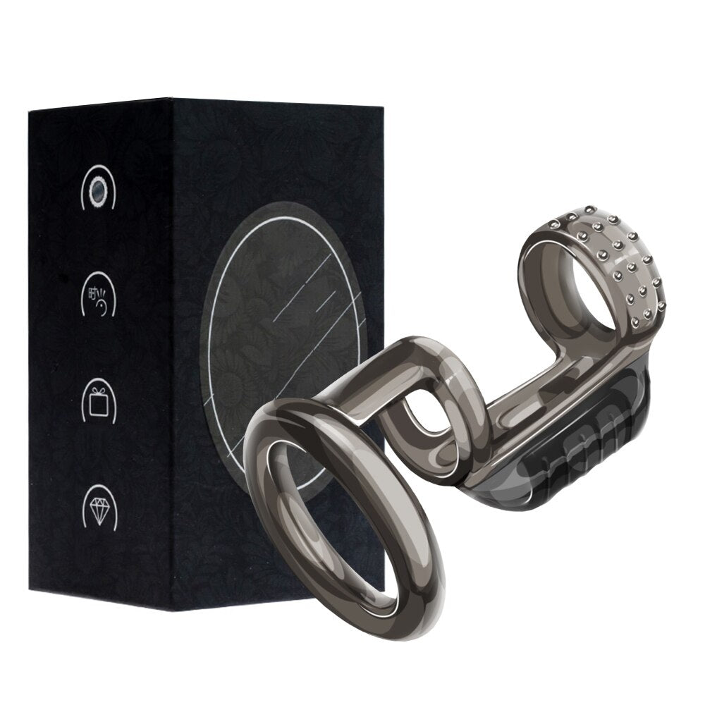 อวัยวะเพศชาย Vibrating Penis แหวนสำหรับชาย Delay Ejaculation Sex Toys ซิลิโคนอวัยวะเพศชายแหวน Cock แหวน Chastity Cage อุปกรณ์ - buysextoyth