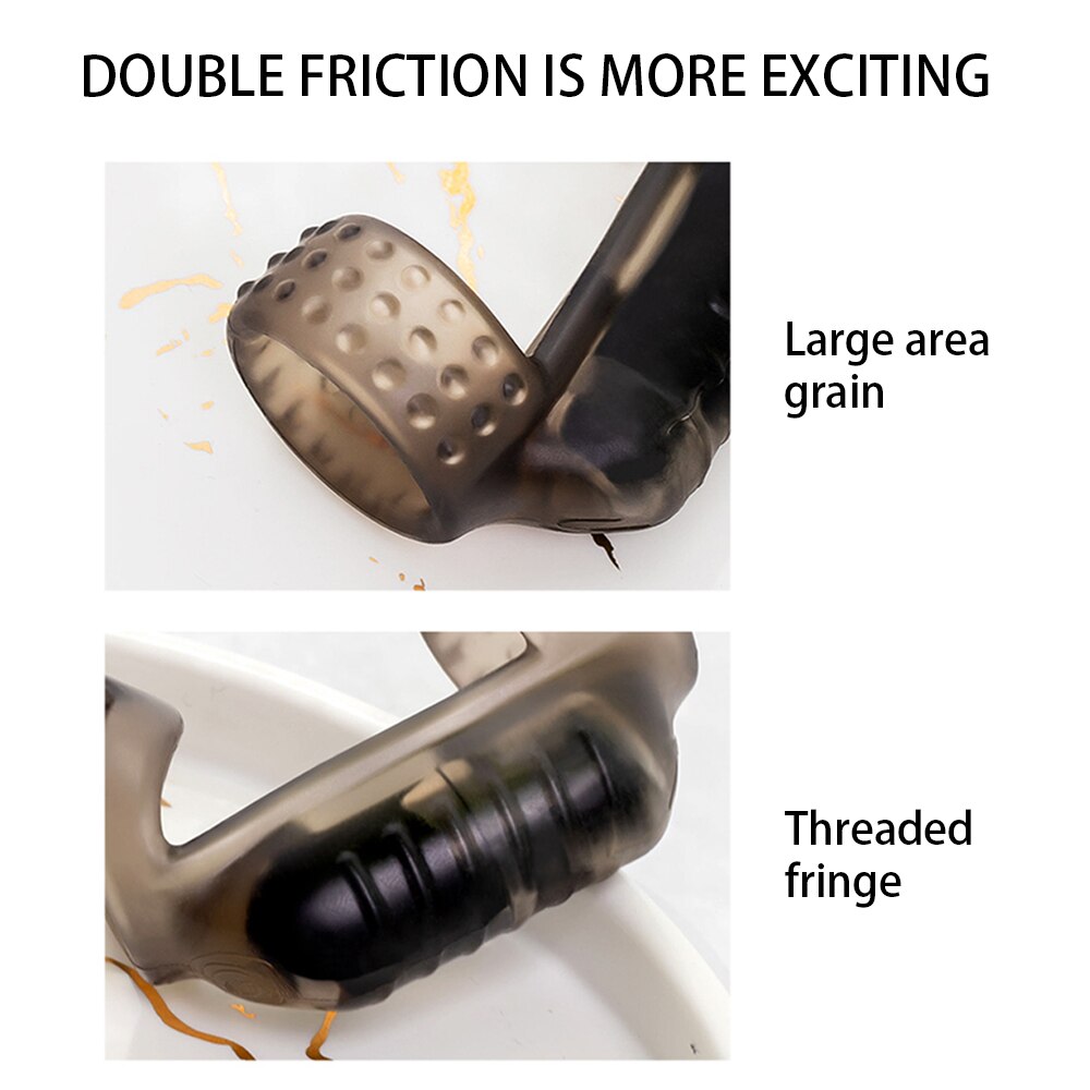 อวัยวะเพศชาย Vibrating Penis แหวนสำหรับชาย Delay Ejaculation Sex Toys ซิลิโคนอวัยวะเพศชายแหวน Cock แหวน Chastity Cage อุปกรณ์ - buysextoyth