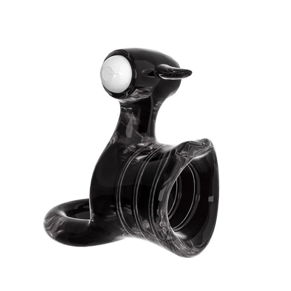 Vibrating Penis Ring for Couple Delay Ejaculation G spot Clitoris Stimulator Massager Double Cock Ring Vibrator Sex Toys for Men - buysextoyth