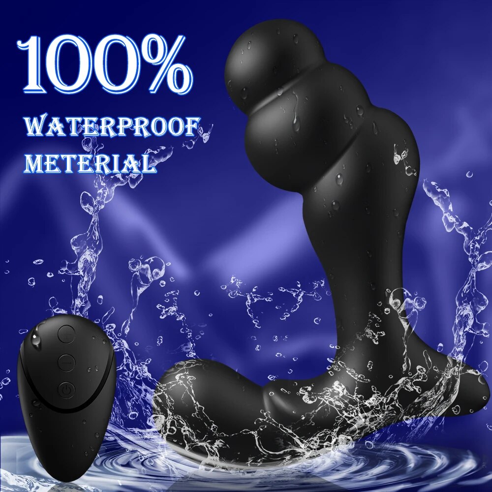 Vibrating Prostate Massager Anal การฝึกอบรม Butt ปลั๊ก12โหมดการสั่นสะเทือน G-Spot Vibrator Anal ลูกปัดกระตุ้นอุปกรณ์ - buysextoyth
