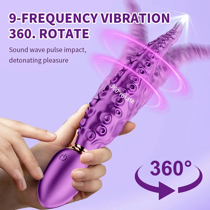 Vibrating Realistic Monster G-Spot Dildos Octopus Vibrator with 7 Powerful Mode Adult Sex Toys for Women Anal Vagina Stimulation - buysextoyth