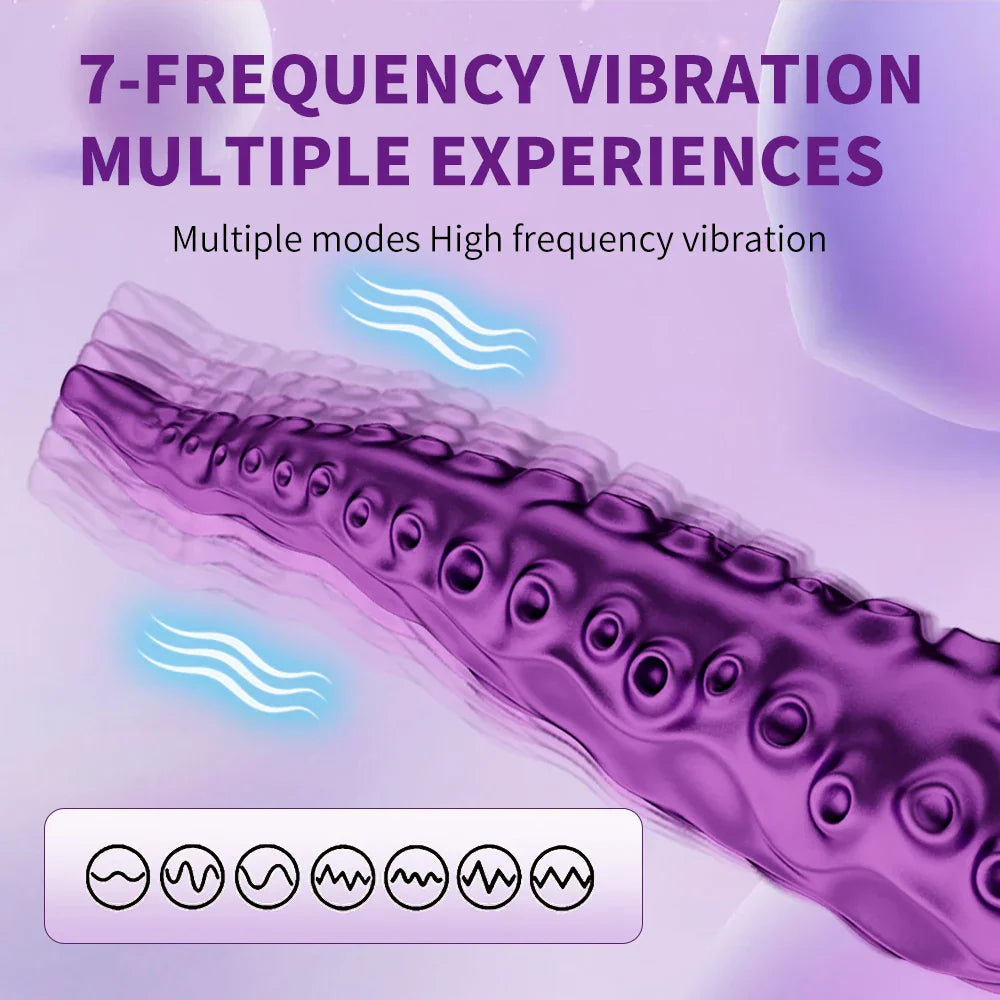 Vibrating Realistic Monster G-Spot Dildos Octopus Vibrator with 7 Powerful Mode Adult Sex Toys for Women Anal Vagina Stimulation - buysextoyth
