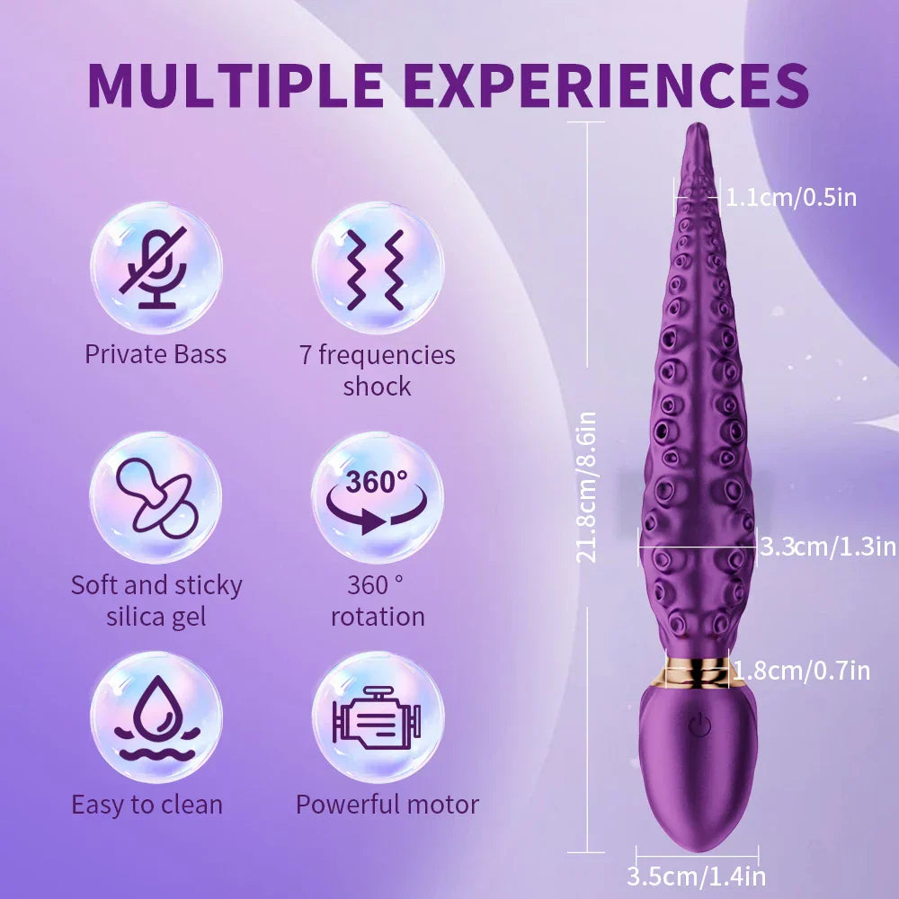 Vibrating Realistic Monster G-Spot Dildos Octopus Vibrator with 7 Powerful Mode Adult Sex Toys for Women Anal Vagina Stimulation - buysextoyth