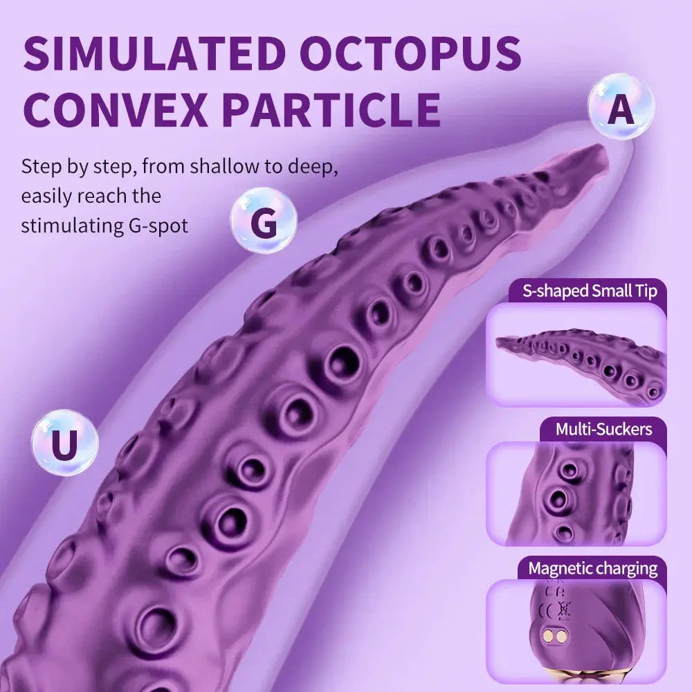 Vibrating Realistic Monster G-Spot Dildos Octopus Vibrator with 7 Powerful Mode Adult Sex Toys for Women Anal Vagina Stimulation - buysextoyth