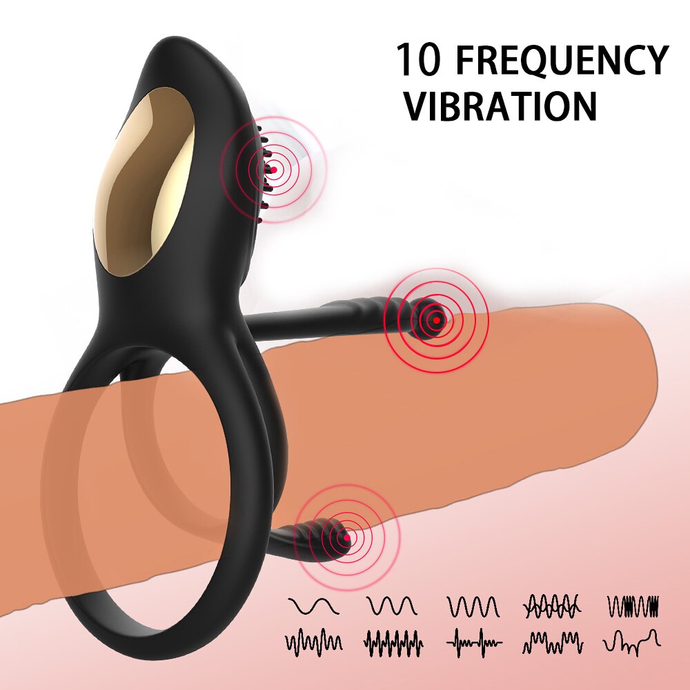 รีโมทคอนโทรลไร้สายอวัยวะเพศชายแหวน Vibratior Delay Ejaculation Vibrating Cockring กระตุ้น Clitoris เซ็กซ์ทอยสำหรับชายคู่ - buysextoyth