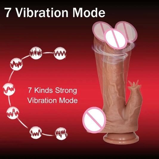 เลียยาง Vibrator สำหรับผู้หญิง Clitoris Stimulator รีโมทคอนโทรล Vibrating Dildo สำหรับผู้หญิง Telescopic เครื่องทำความร้อน Vibrator ของเล่น thai-adult