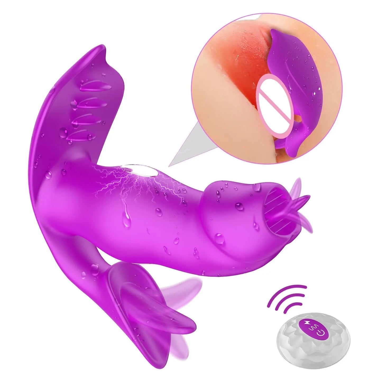 เลีย Vibrator สำหรับผู้หญิง Dildo ระยะไกล Anal Butt Plug Vibrating Mastusbator Clitoral Stimulator ช่องคลอด G จุดนวดเซ็กซ์ทอย - buysextoyth