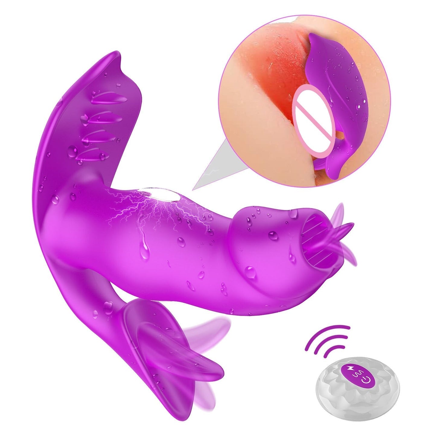 เลีย Vibrator สำหรับผู้หญิง Dildo ระยะไกล Anal Butt Plug Vibrating Mastusbator Clitoral Stimulator ช่องคลอด G จุดนวดเซ็กซ์ทอย - buysextoyth