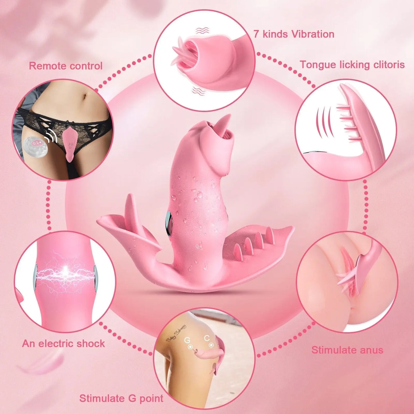 เลีย Vibrator สำหรับผู้หญิง Dildo ระยะไกล Anal Butt Plug Vibrating Mastusbator Clitoral Stimulator ช่องคลอด G จุดนวดเซ็กซ์ทอย - buysextoyth