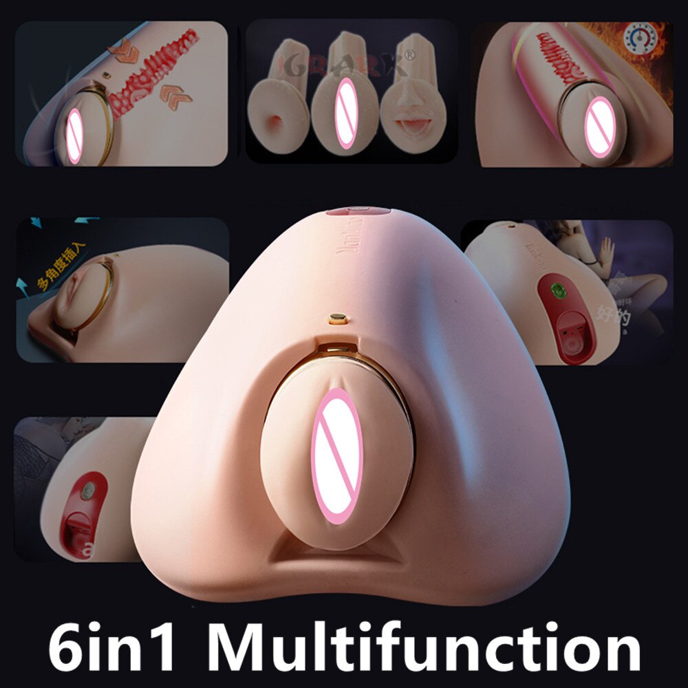 อัจฉริยะอัตโนมัติเครื่องทำความร้อน Vibrator การควบคุมด้วยเสียง Masturbation ชายช่องคลอดถ้วยพ็อกเก็ตหี Anal เพศของเล่นสำหรับผู้ชาย - buysextoyth