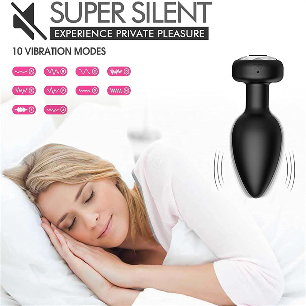 Vibrator Plug Anal Female Vibrators Male Wireless Prostate Anus Plug Portable Gay Sex Toys Waterproof Massager Couple 10 Modes - buysextoyth