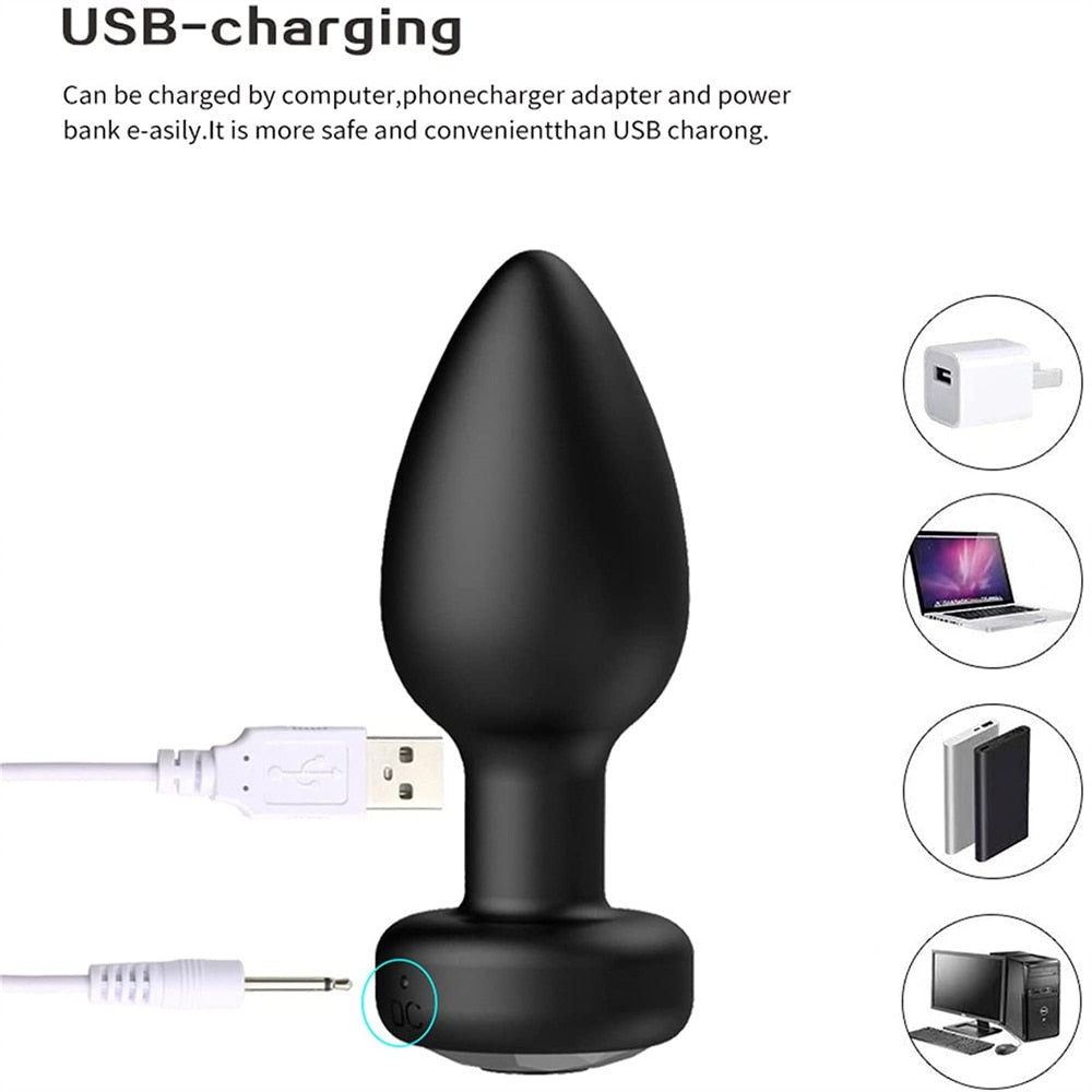 Vibrator Plug Anal Female Vibrators Male Wireless Prostate Anus Plug Portable Gay Sex Toys Waterproof Massager Couple 10 Modes - buysextoyth