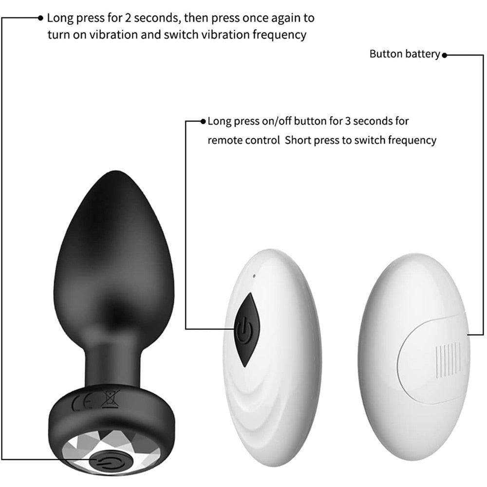 Vibrator Plug Anal Female Vibrators Male Wireless Prostate Anus Plug Portable Gay Sex Toys Waterproof Massager Couple 10 Modes - buysextoyth