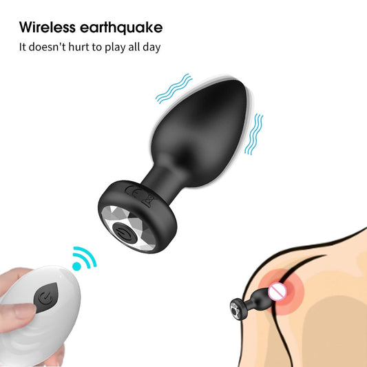 Vibrator Plug Anal Female Vibrators Male Wireless Prostate Anus Plug Portable Gay Sex Toys Waterproof Massager Couple 10 Modes - buysextoyth