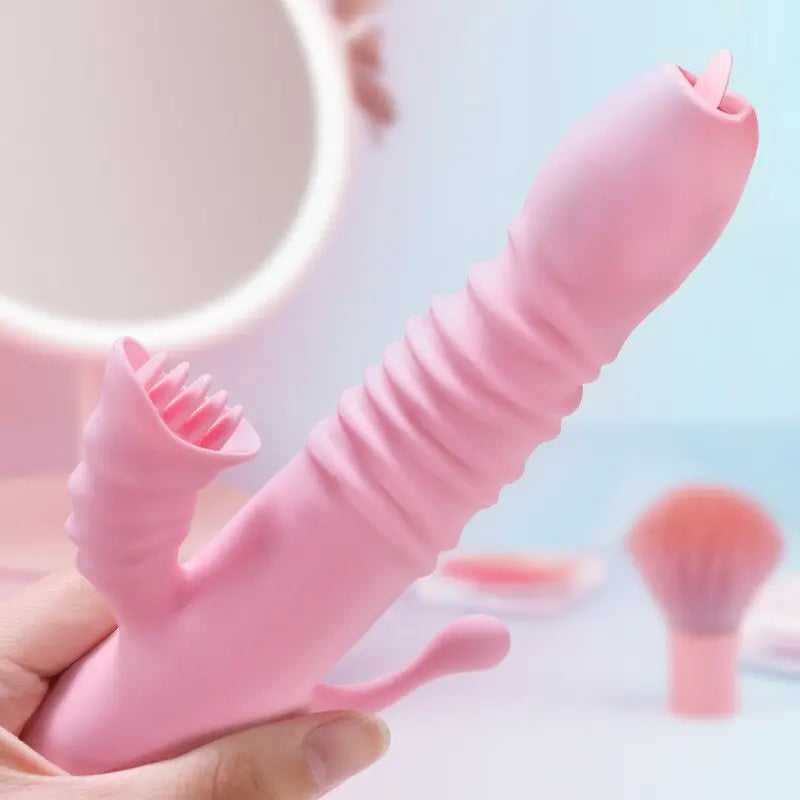 Vibrator ลิ้นเลีย Retractable Vibrator Anal กระตุ้นหญิง Masturbator ช่องปากผู้หญิง Masturbation ผลิตภัณฑ์สำหรับผู้ใหญ่เพศของเล่น - buysextoyth