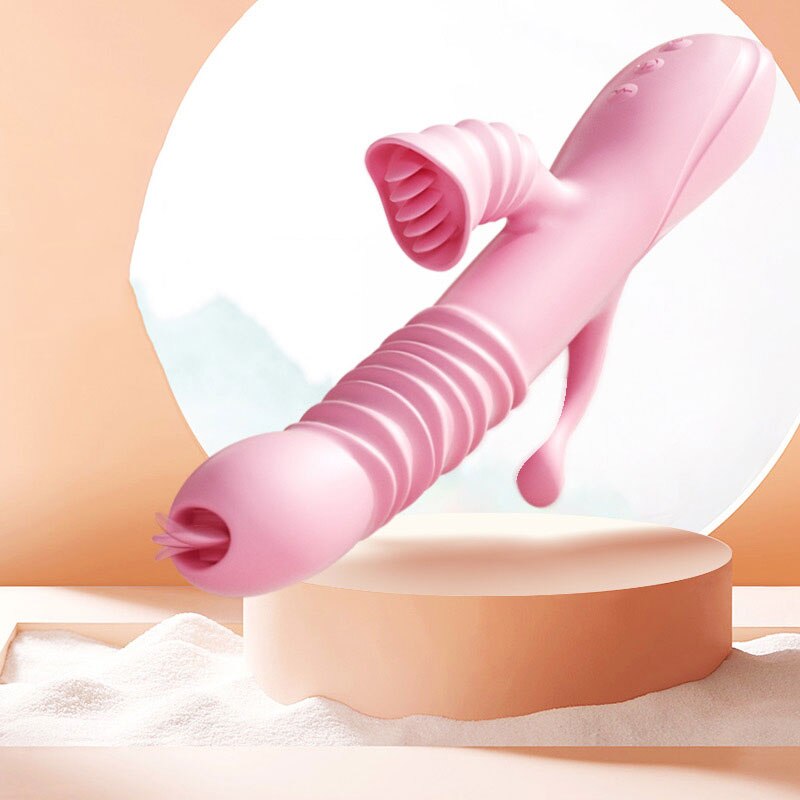 Vibrator ลิ้นเลีย Retractable Vibrator Anal กระตุ้นหญิง Masturbator ช่องปากผู้หญิง Masturbation ผลิตภัณฑ์สำหรับผู้ใหญ่เพศของเล่น - buysextoyth
