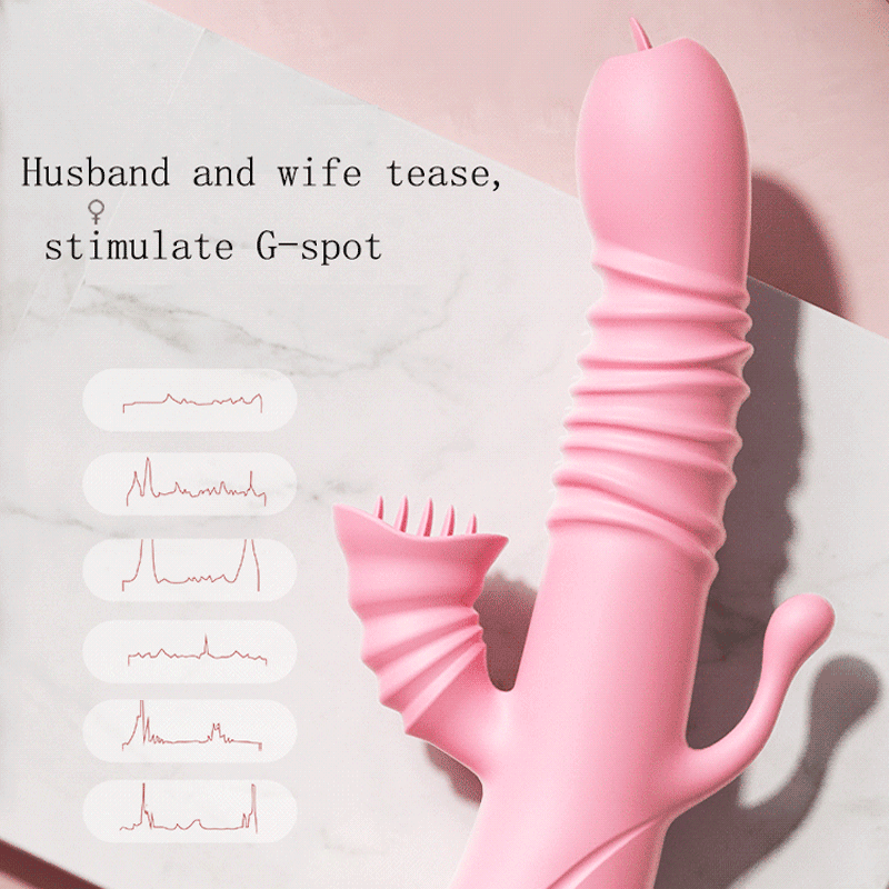 Vibrator ลิ้นเลีย Retractable Vibrator Anal กระตุ้นหญิง Masturbator ช่องปากผู้หญิง Masturbation ผลิตภัณฑ์สำหรับผู้ใหญ่เพศของเล่น - buysextoyth