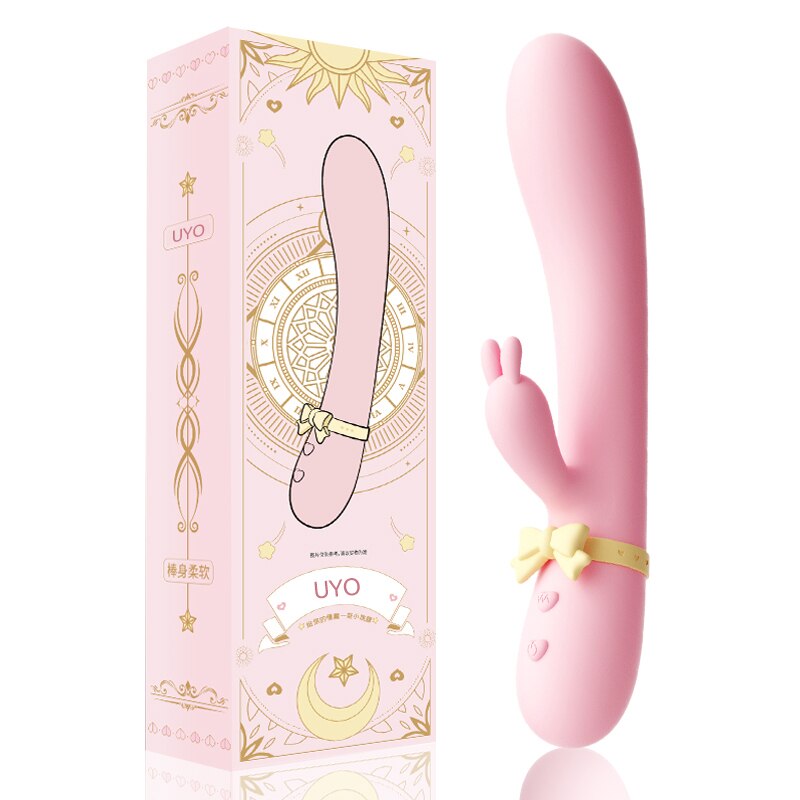 Vibrator สำหรับผู้หญิงเซ็กซ์ทอยซิลิโคนกระต่าย Vibrator USB กันน้ำ G-Spot กระตุ้น Clitoral Stimulator UYO - buysextoyth