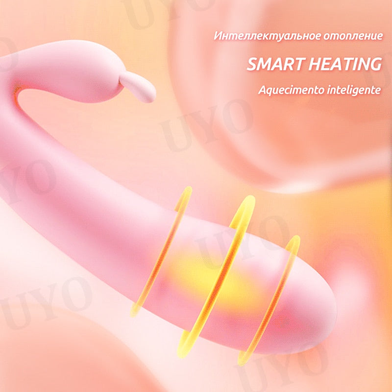 Vibrator สำหรับผู้หญิงเซ็กซ์ทอยซิลิโคนกระต่าย Vibrator USB กันน้ำ G-Spot กระตุ้น Clitoral Stimulator UYO - buysextoyth