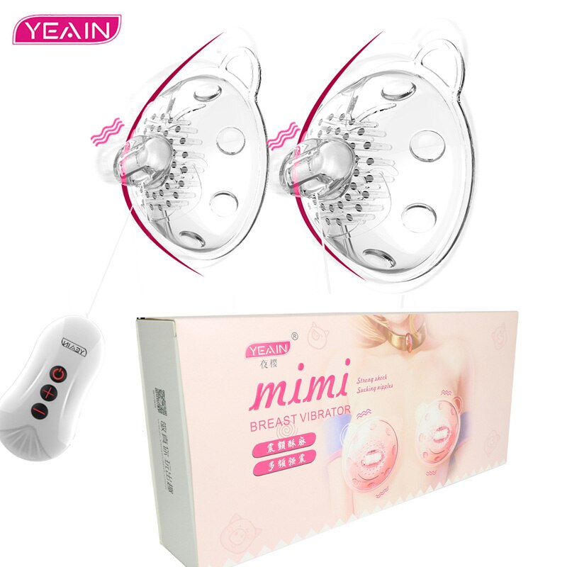 Vibrator for Women Nipple Stimulation Tongue Lick Nipple Suction Cups Remote Control Enlarge Breast Pump Breast Massage Sex Toys - buysextoyth
