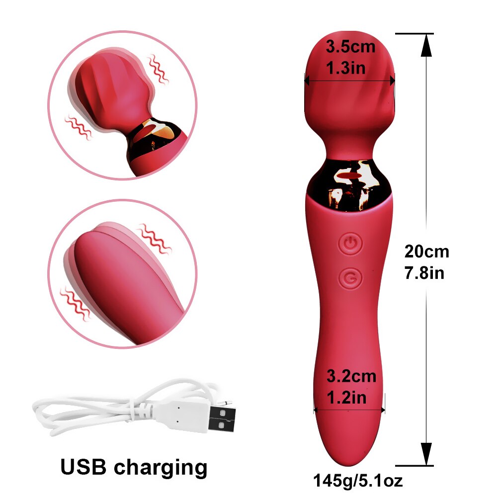 เครื่องสั่นสำหรับผู้หญิง Wand Av Stick Dildo Vibrator เซ็กซ์ทอยสำหรับผู้หญิงผู้ใหญ่ของเล่น Clitoris Stimulator G Spot Massager เซ็กซี่สินค้า - buysextoyth