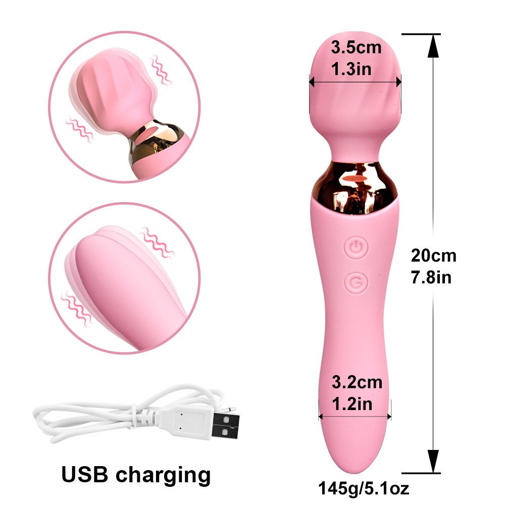 เครื่องสั่นสำหรับผู้หญิง Wand Av Stick Dildo Vibrator เซ็กซ์ทอยสำหรับผู้หญิงผู้ใหญ่ของเล่น Clitoris Stimulator G Spot Massager เซ็กซี่สินค้า - buysextoyth